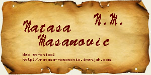 Nataša Mašanović vizit kartica